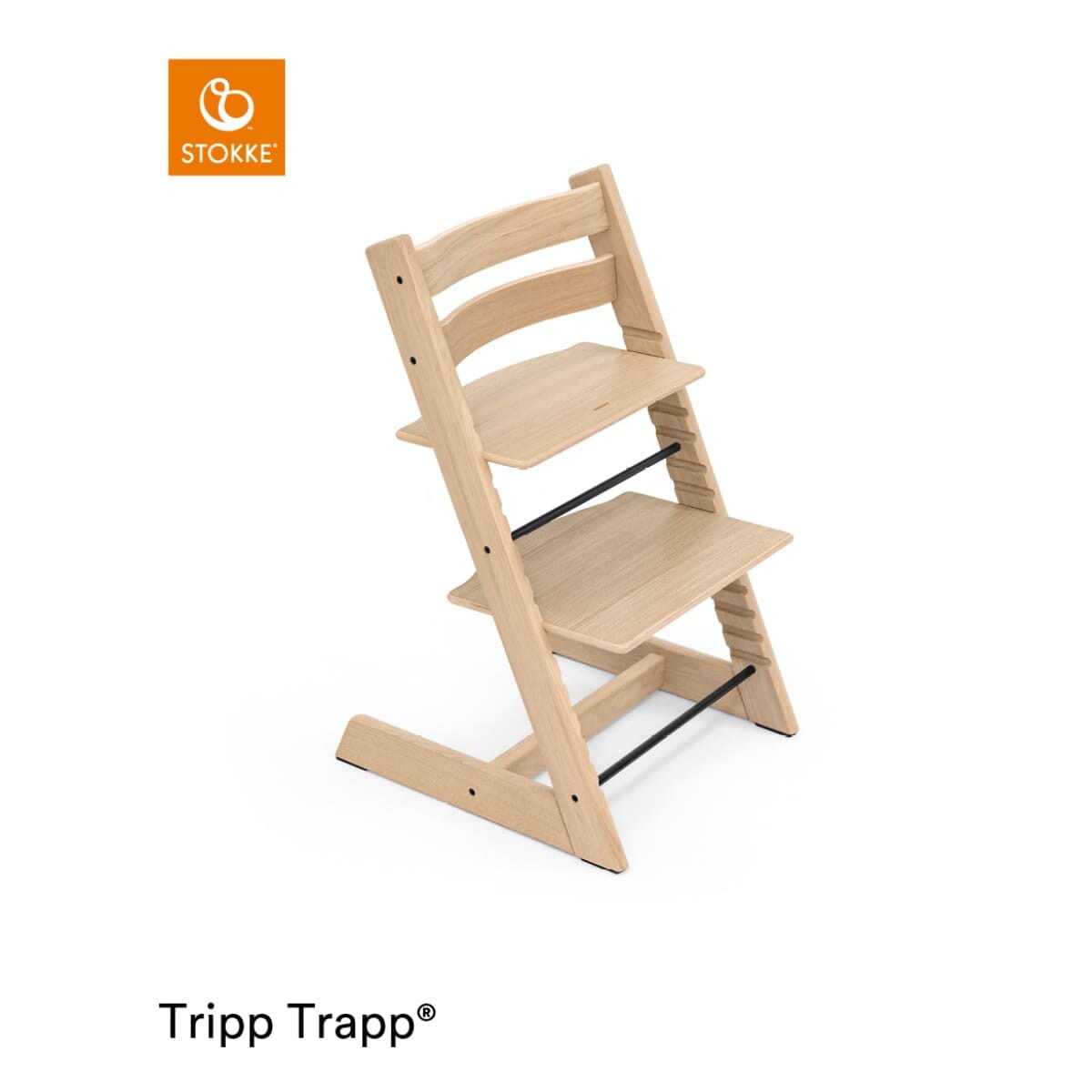 Stokke Tripp Trapp Oak Collection Chair w/ Free Tripp Trapp Cushion Worth $99